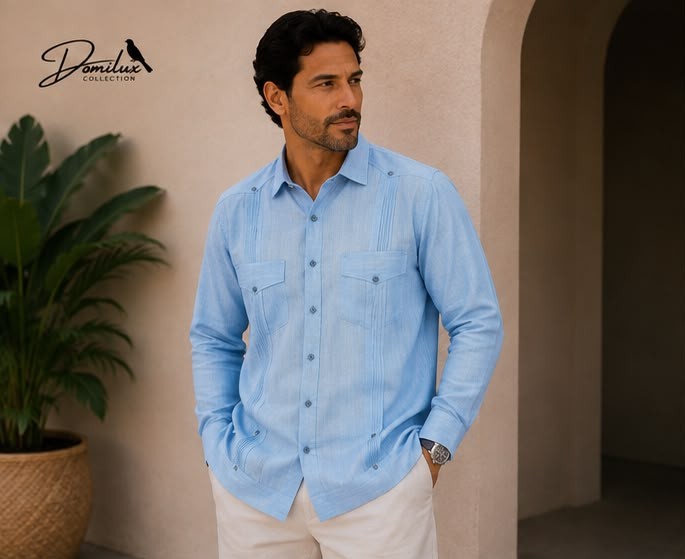 Sky Blue Long-Sleeve Chacabana